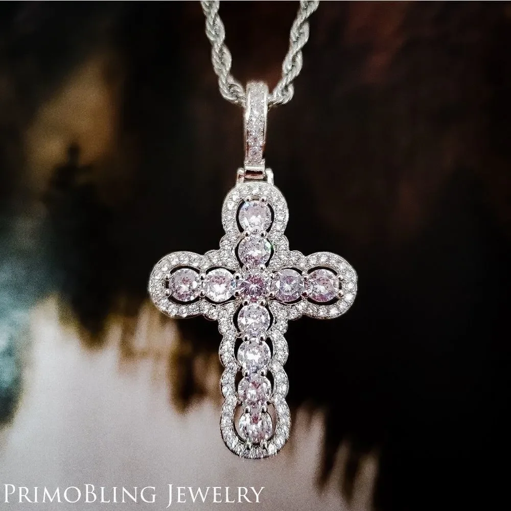Super Iced Out Cross Necklace